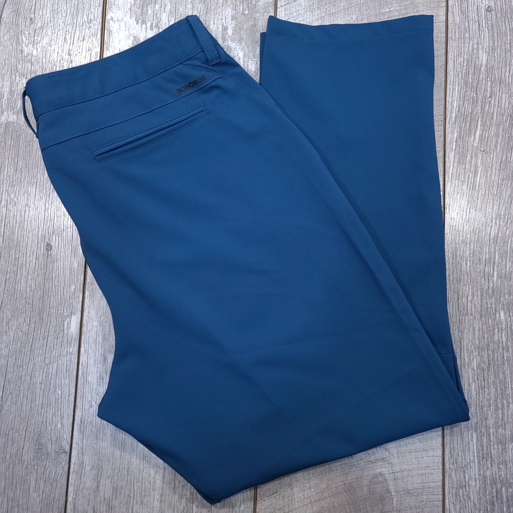 Bonobos Golf Pants Mens 35x29 Blue Athletic Fit Performance Trousers